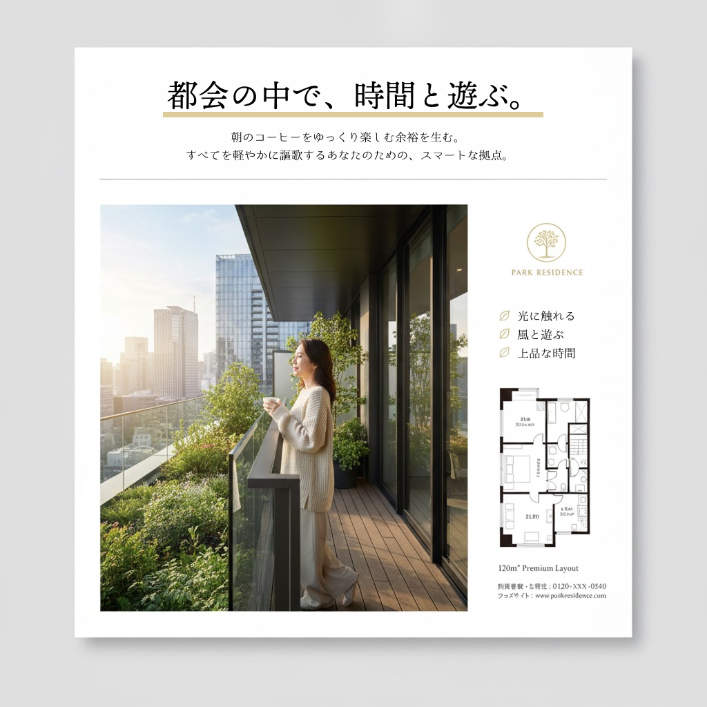 AIで作成した不動産チラシ