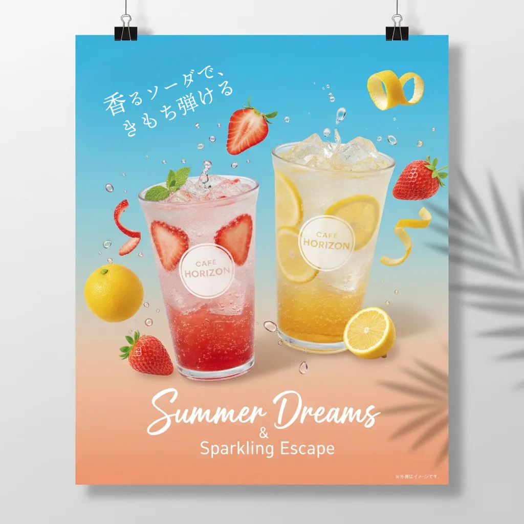 AIで作成したカフェ広告