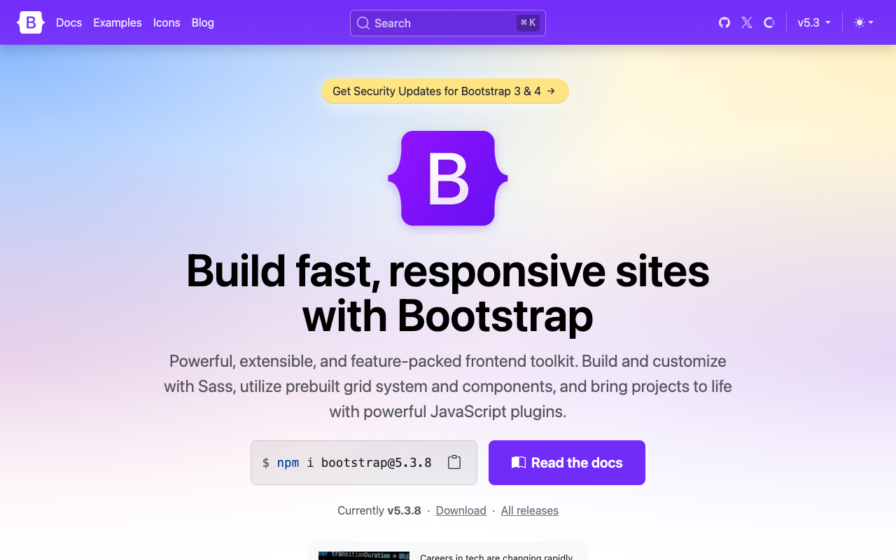 Bootstrap公式サイト